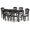 Baxton Studio Salem Grey Upholstered and Dark Brown Finished Wood 7-Piece Dining Set 171-10952-10519 - alternate 1